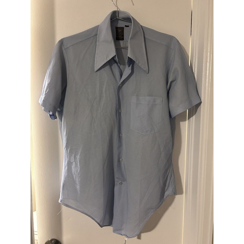 Jandy Place Bardon Vintage 1970’s Short Sleeve Button Up knit shirt